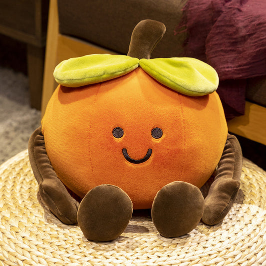 Persimmon and Peanut Plush Wedding Throw Pillow