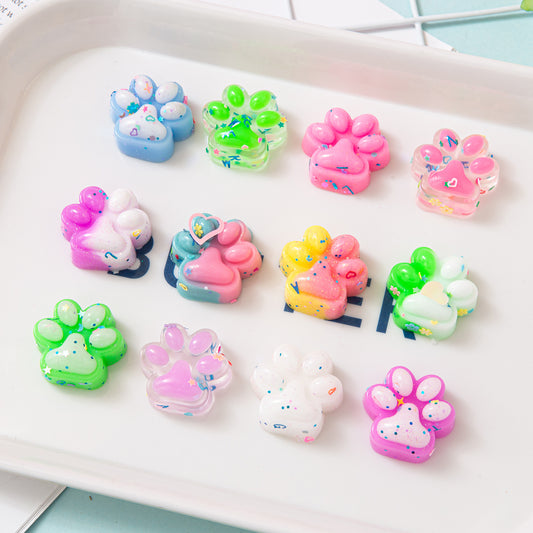 Mini Stress Relief Sensory Fidget Colorful Cat Paw Squishy Toy