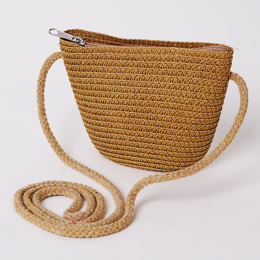Summer Beach Cute Straw Crossbody Purse Children