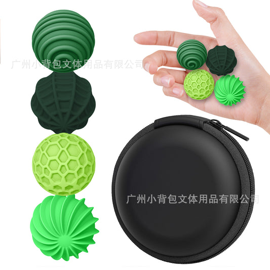 Cross-Border New Product Fidget Toys Children'S Sensory Magnetic Ball Decompression Toy Soft Silicone Texture Worry Ball